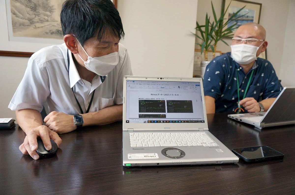 エアロコで取得したデータの分析レポートについてご説明してくださった服部様