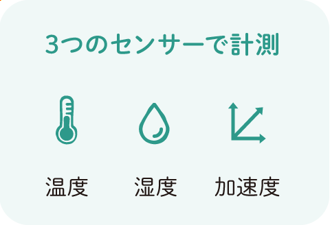 3つのセンサーで計測