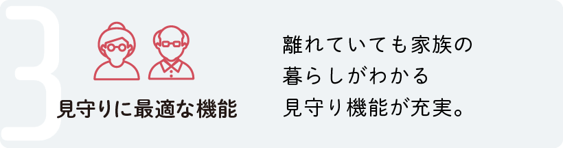 見守りに最適な機能