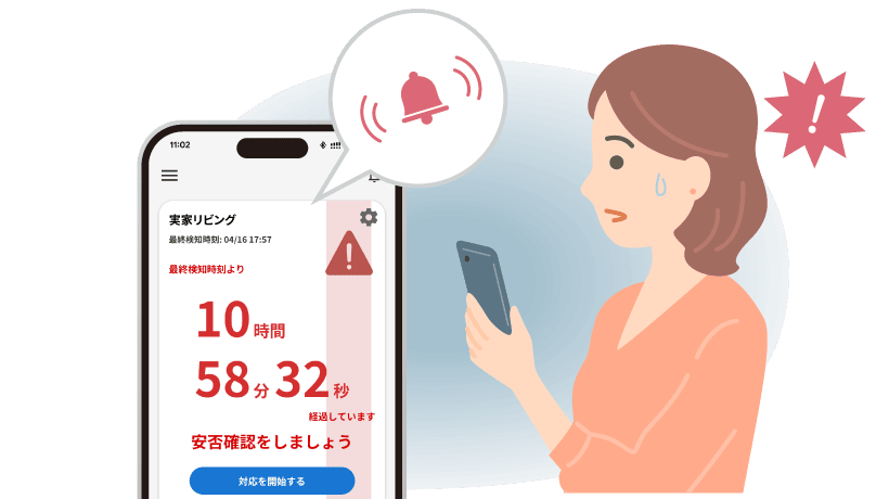 いつもと違う時のみアプリで確認するだけ
